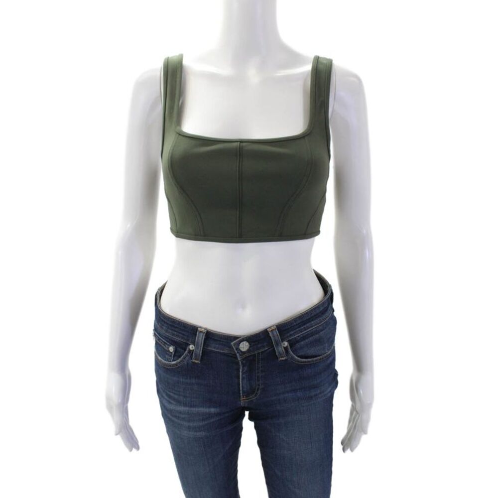 SIMKHAI Womens Zeke Bustier Bikini Top - Army Size XS
